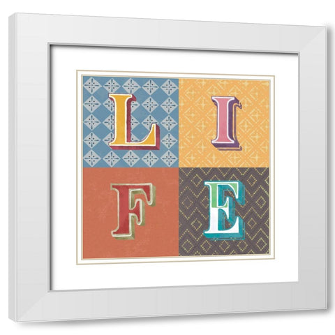 Life White Modern Wood Framed Art Print with Double Matting by Steven, Hill