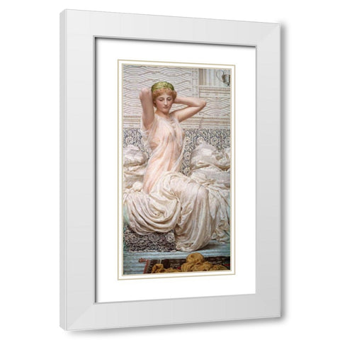 Silver White Modern Wood Framed Art Print with Double Matting by Moore, Albert Joseph