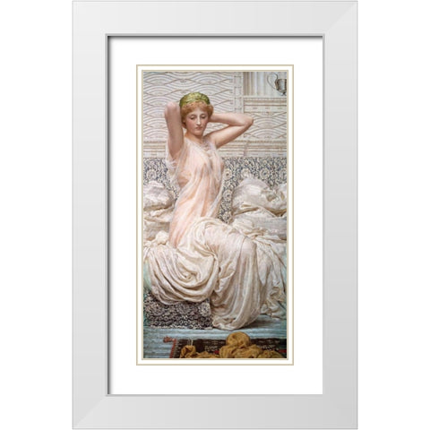 Silver White Modern Wood Framed Art Print with Double Matting by Moore, Albert Joseph