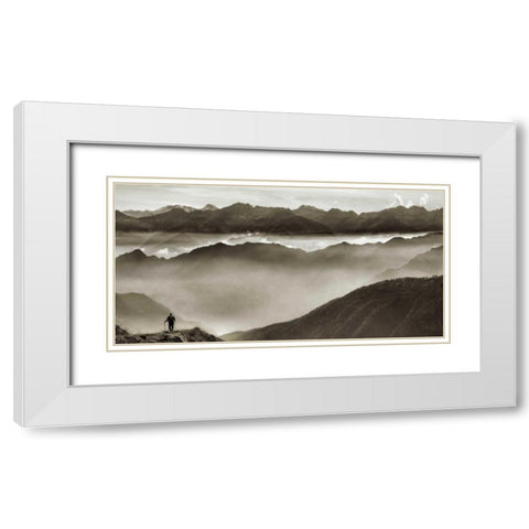Across my world White Modern Wood Framed Art Print with Double Matting by Ferrua, Fulvio