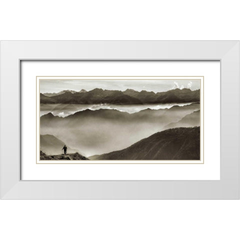 Across my world White Modern Wood Framed Art Print with Double Matting by Ferrua, Fulvio