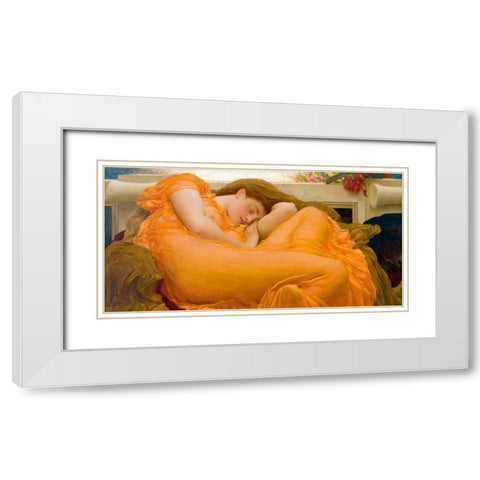 Flaming June (detail) White Modern Wood Framed Art Print with Double Matting by Leighton, Frederic