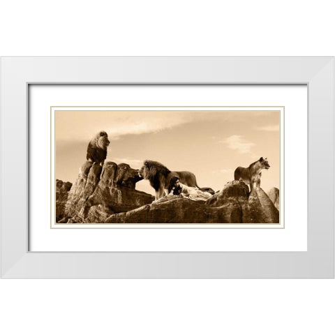 Brotherhood White Modern Wood Framed Art Print with Double Matting by Moreau, Marc