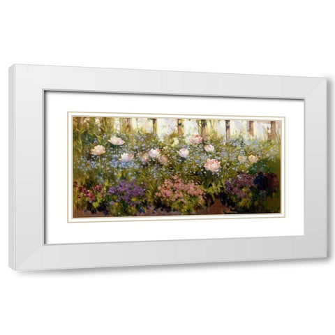 Flourished Border White Modern Wood Framed Art Print with Double Matting by Adam, Patrick William