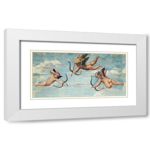 Trionfo di Galatea White Modern Wood Framed Art Print with Double Matting by Raffaello