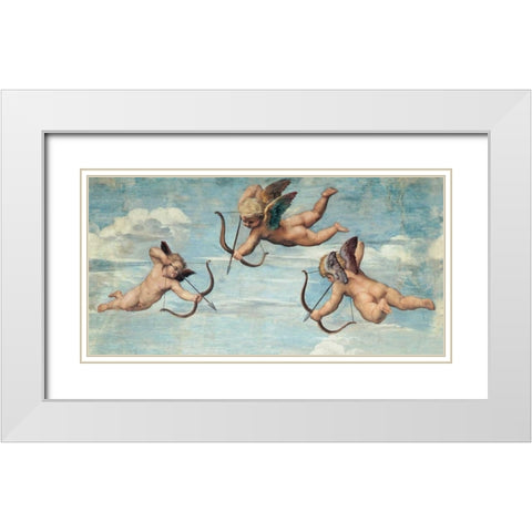 Trionfo di Galatea White Modern Wood Framed Art Print with Double Matting by Raffaello
