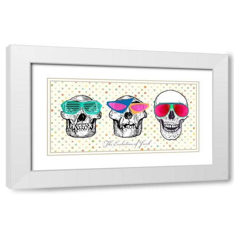 The evolution of funk White Modern Wood Framed Art Print with Double Matting by Steven, Hill