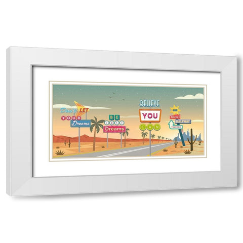 Believe you can... White Modern Wood Framed Art Print with Double Matting by Steven, Hill