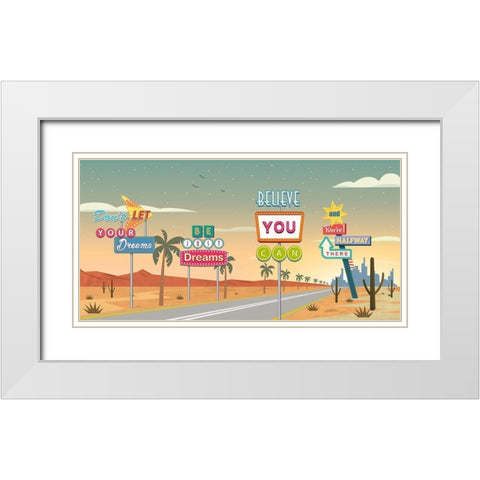 Believe you can... White Modern Wood Framed Art Print with Double Matting by Steven, Hill