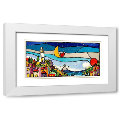 Tra di noi cE amore White Modern Wood Framed Art Print with Double Matting by Wallas