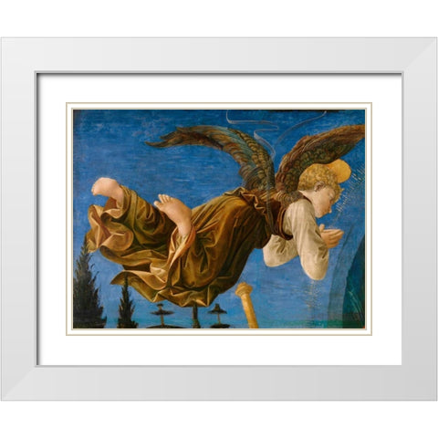 Angelo I White Modern Wood Framed Art Print with Double Matting by Pesellino, Francesco
