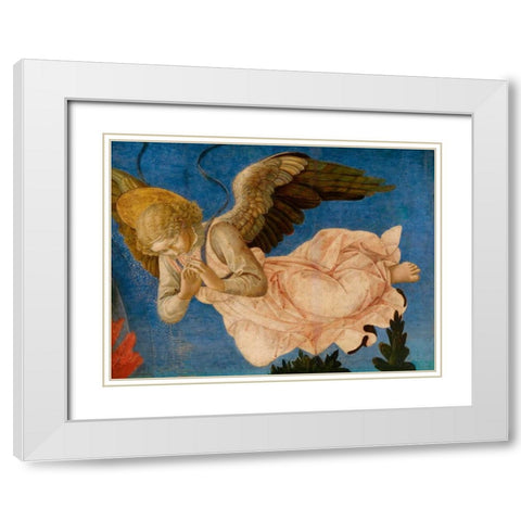 Angelo II White Modern Wood Framed Art Print with Double Matting by Pesellino, Francesco