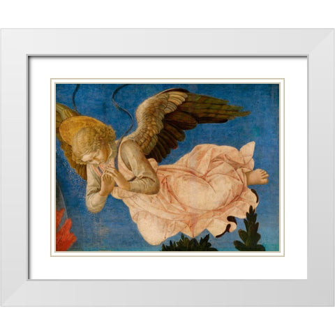 Angelo II White Modern Wood Framed Art Print with Double Matting by Pesellino, Francesco