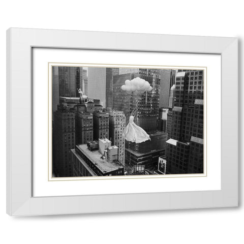 Head over Heels White Modern Wood Framed Art Print with Double Matting by Lauren, Julian
