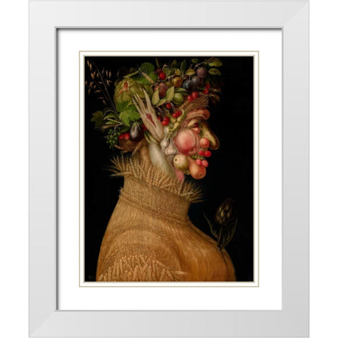 Summer White Modern Wood Framed Art Print with Double Matting by Arcimboldo, Giuseppe