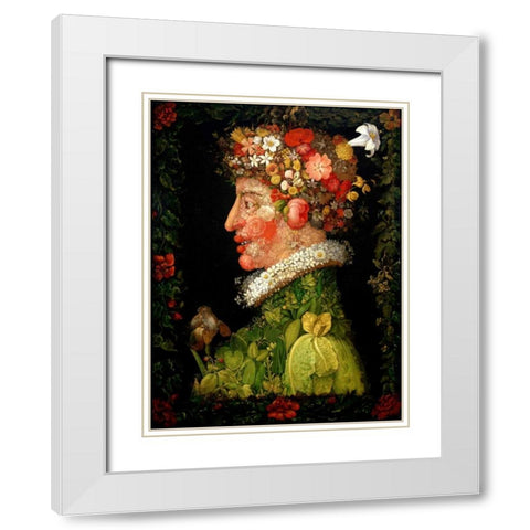 Spring White Modern Wood Framed Art Print with Double Matting by Arcimboldo, Giuseppe