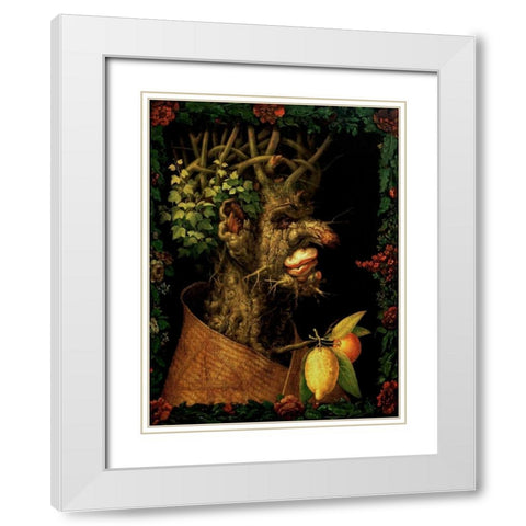 Winter White Modern Wood Framed Art Print with Double Matting by Arcimboldo, Giuseppe