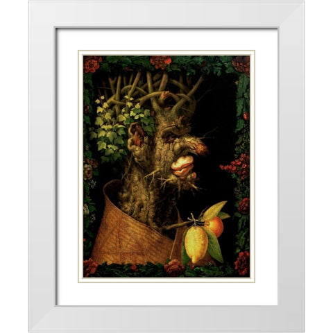 Winter White Modern Wood Framed Art Print with Double Matting by Arcimboldo, Giuseppe