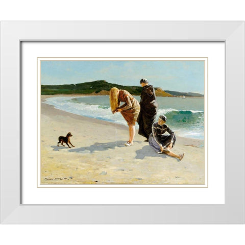 Eagle Head, Manchester, Massachusetts White Modern Wood Framed Art Print with Double Matting by Homer, Winslow
