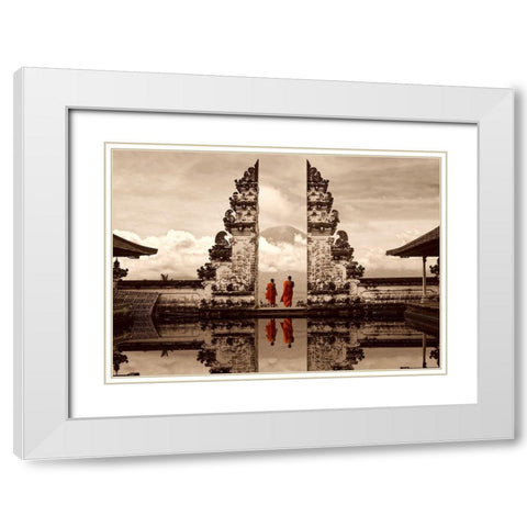 Gates of Heaven-Bali White Modern Wood Framed Art Print with Double Matting by Moreau, Marc