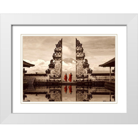 Gates of Heaven-Bali White Modern Wood Framed Art Print with Double Matting by Moreau, Marc