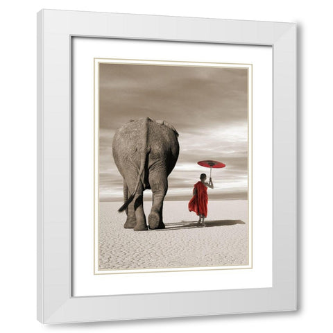 In the Plains (detail) White Modern Wood Framed Art Print with Double Matting by Moreau, Marc