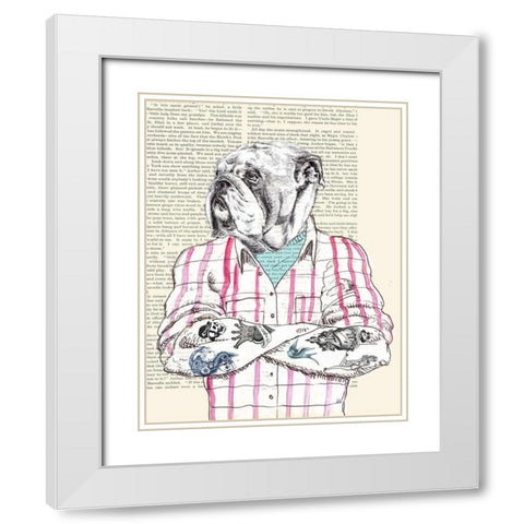 Hipster Socialite White Modern Wood Framed Art Print with Double Matting by Matt, Spencer