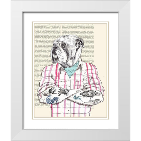 Hipster Socialite White Modern Wood Framed Art Print with Double Matting by Matt, Spencer