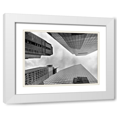 Urban View, NYC White Modern Wood Framed Art Print with Double Matting by Ratsenskiy, Vadim