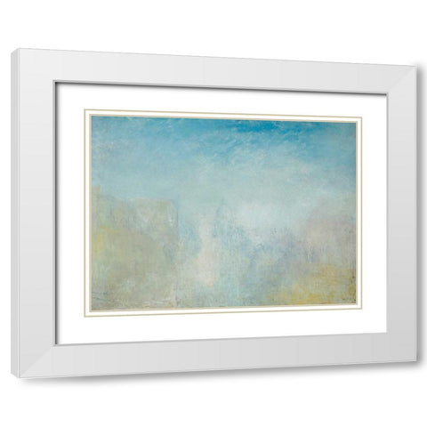 Venice with the Salute White Modern Wood Framed Art Print with Double Matting by Turner, William