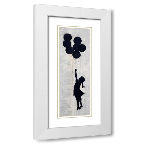 West Bank Wall, Palestine (graffiti attributed to Banksy) White Modern Wood Framed Art Print with Double Matting by Anonymous (attributed to Banksy)