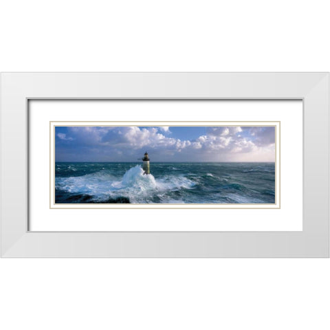 Ar-Men White Modern Wood Framed Art Print with Double Matting by Guichard, Jean