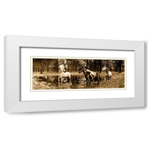 Spirits of the Woods White Modern Wood Framed Art Print with Double Matting by Moreau, Marc