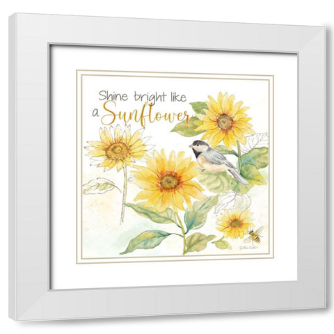 Be My Sunshine V White Modern Wood Framed Art Print with Double Matting by Coulter, Cynthia