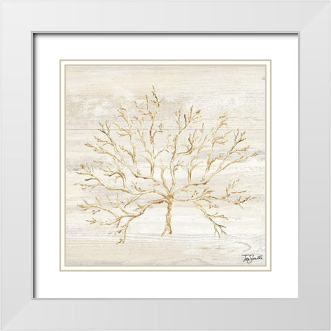 Calm Shores IV White Modern Wood Framed Art Print with Double Matting by Tre Sorelle Studios
