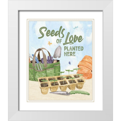 In My Garden XXIII White Modern Wood Framed Art Print with Double Matting by Reed, Tara