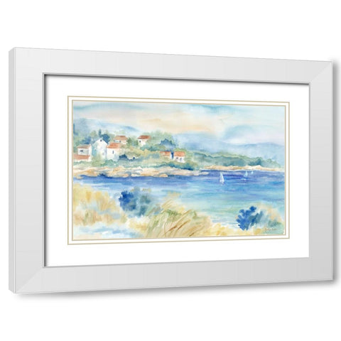 Mediterranean Breezes I White Modern Wood Framed Art Print with Double Matting by Coulter, Cynthia