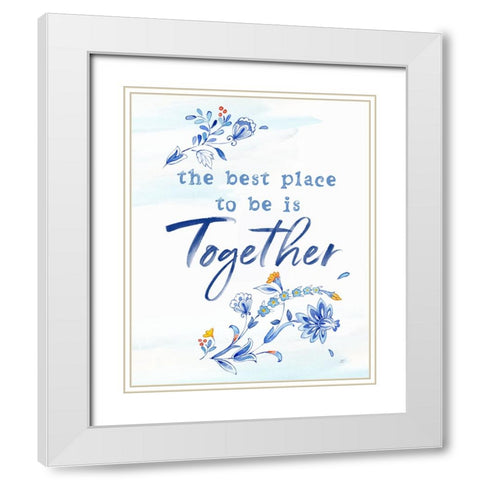 Mediterranean Breezes X White Modern Wood Framed Art Print with Double Matting by Coulter, Cynthia