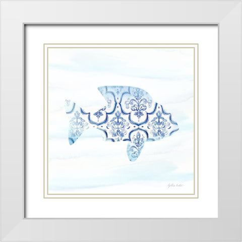 Mediterranean Breezes XIV White Modern Wood Framed Art Print with Double Matting by Coulter, Cynthia