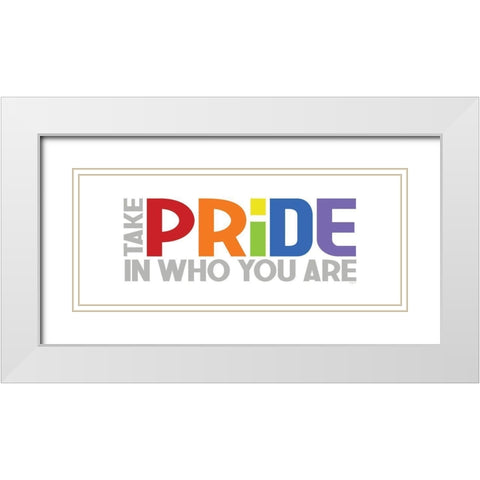 Pride Gnomes XI White Modern Wood Framed Art Print with Double Matting by Reed, Tara