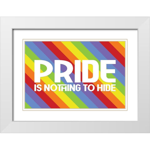 Pride Gnomes XVI White Modern Wood Framed Art Print with Double Matting by Reed, Tara