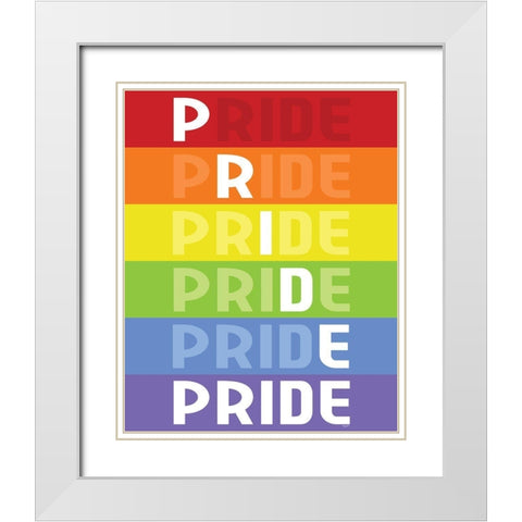 Pride Gnomes XVII White Modern Wood Framed Art Print with Double Matting by Reed, Tara