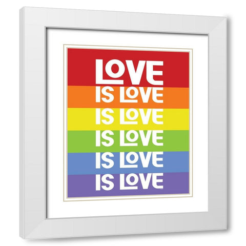 Pride Gnomes XVIII White Modern Wood Framed Art Print with Double Matting by Reed, Tara