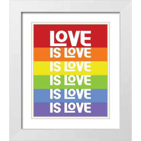 Pride Gnomes XVIII White Modern Wood Framed Art Print with Double Matting by Reed, Tara