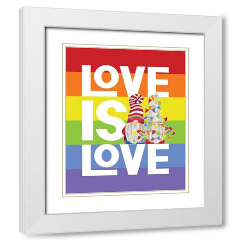 Pride Gnomes XXII White Modern Wood Framed Art Print with Double Matting by Reed, Tara