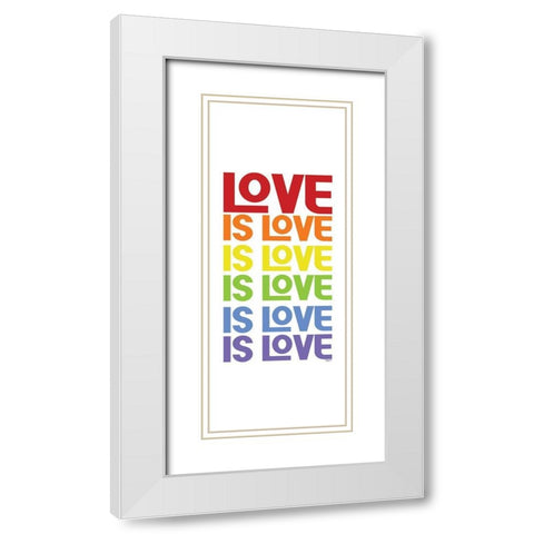 Pride Gnomes XXIV White Modern Wood Framed Art Print with Double Matting by Reed, Tara