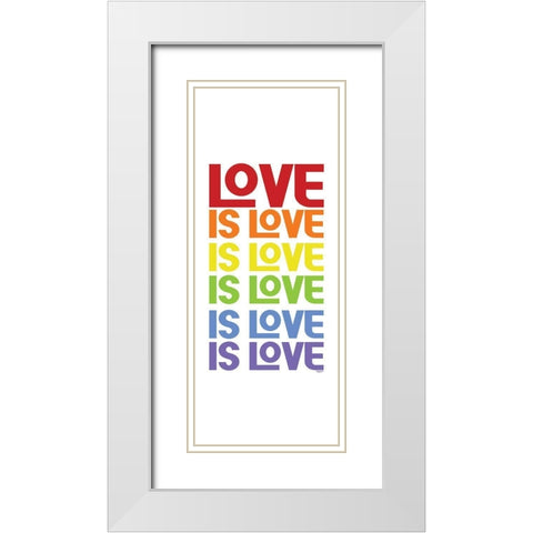 Pride Gnomes XXIV White Modern Wood Framed Art Print with Double Matting by Reed, Tara