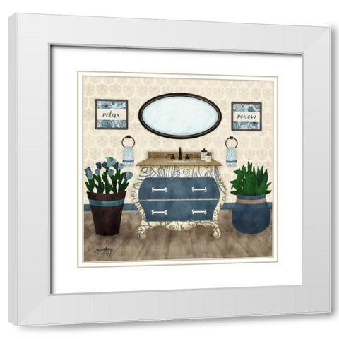 Time to Unwind I    White Modern Wood Framed Art Print with Double Matting by Noonday Design