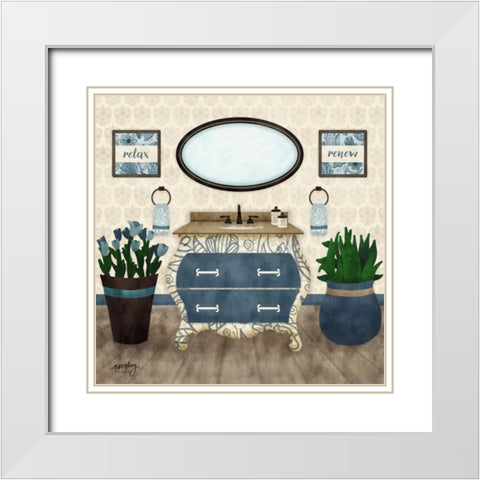 Time to Unwind I    White Modern Wood Framed Art Print with Double Matting by Noonday Design
