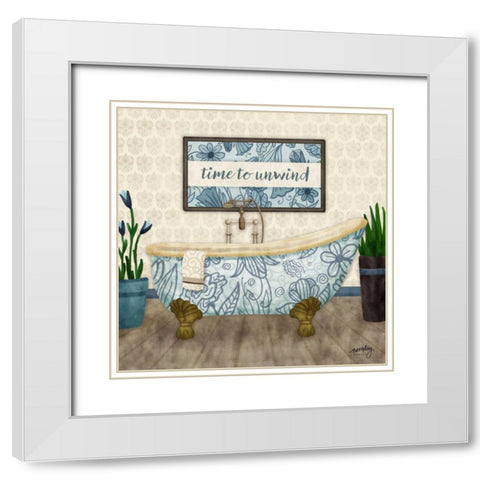 Time to Unwind II   White Modern Wood Framed Art Print with Double Matting by Noonday Design